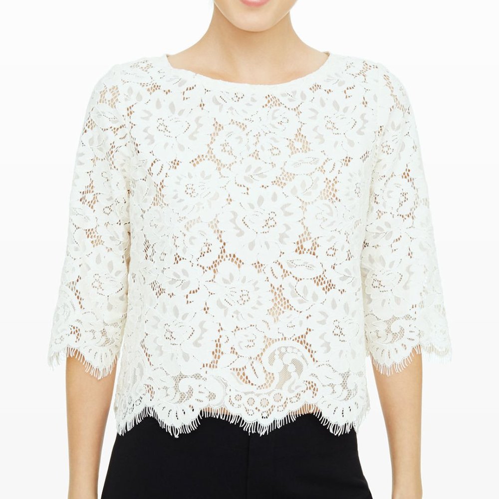 ✨ HP ✨Club Monaco Leatrice Lace Blouse - Picture 6 of 11